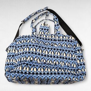 Vera Bradley Penguins Blue Traveler Bag